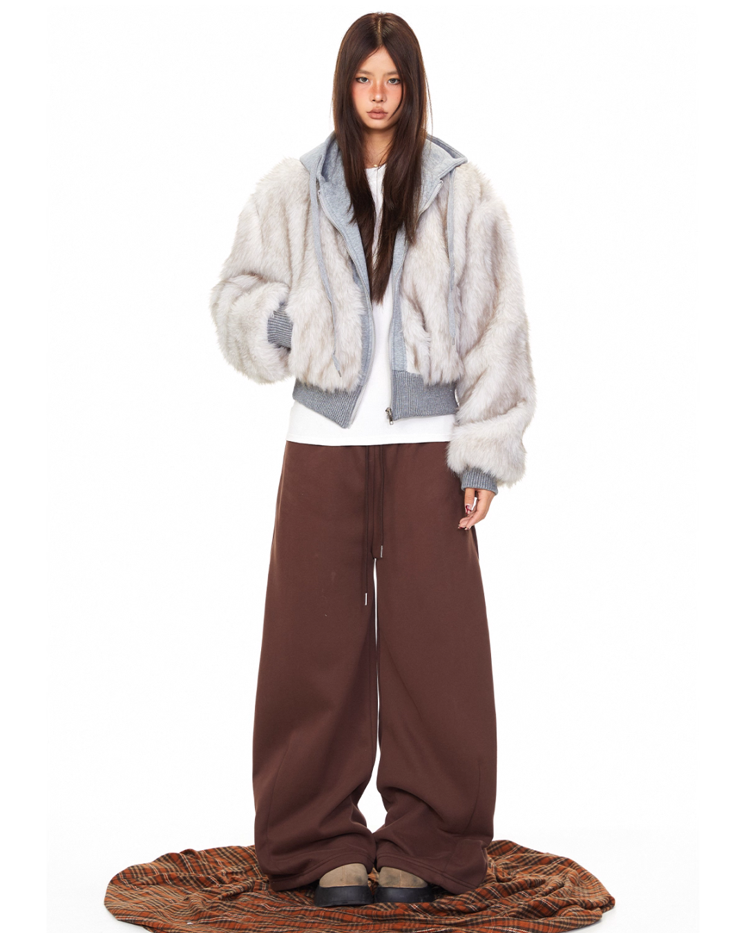 Fur Docking Zip Hoodie BLB0032