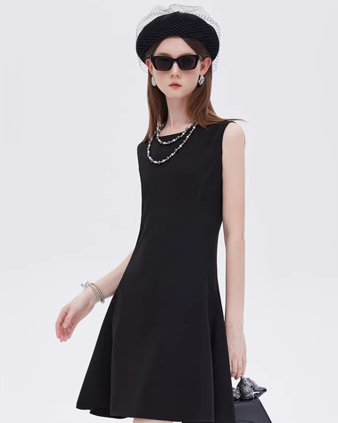 Asymmetry Sleeveless Dress SHN0018