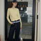 Patchwork High Waist Wide Pants RLZ0008