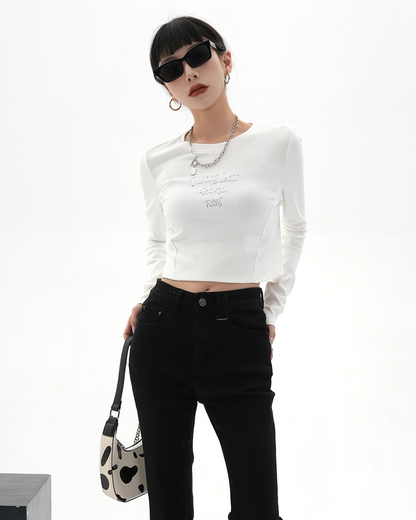 Cropped Logo Long T-Shirt SRS0014