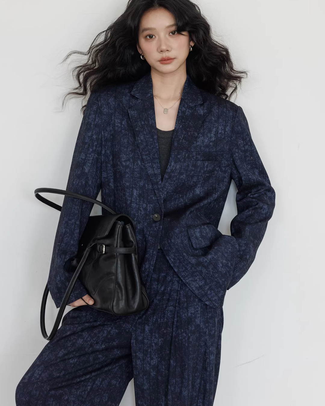 Linen Oversized Casual Jacket/Wide Pants VAS0181