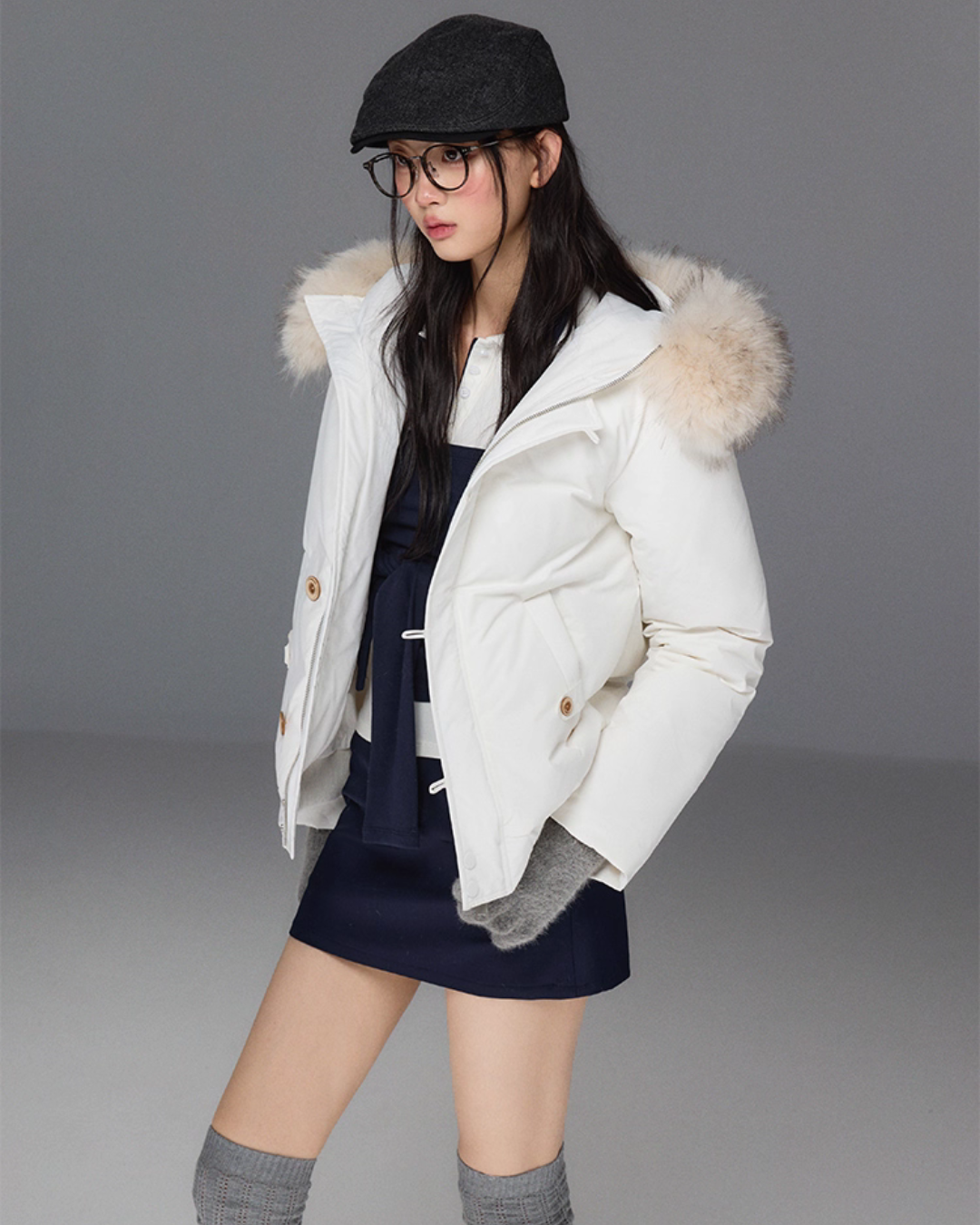 Fur Hood Down Jacket TRK0008