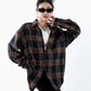 Loose Plaid Long Sleeve Shirt ICM0012