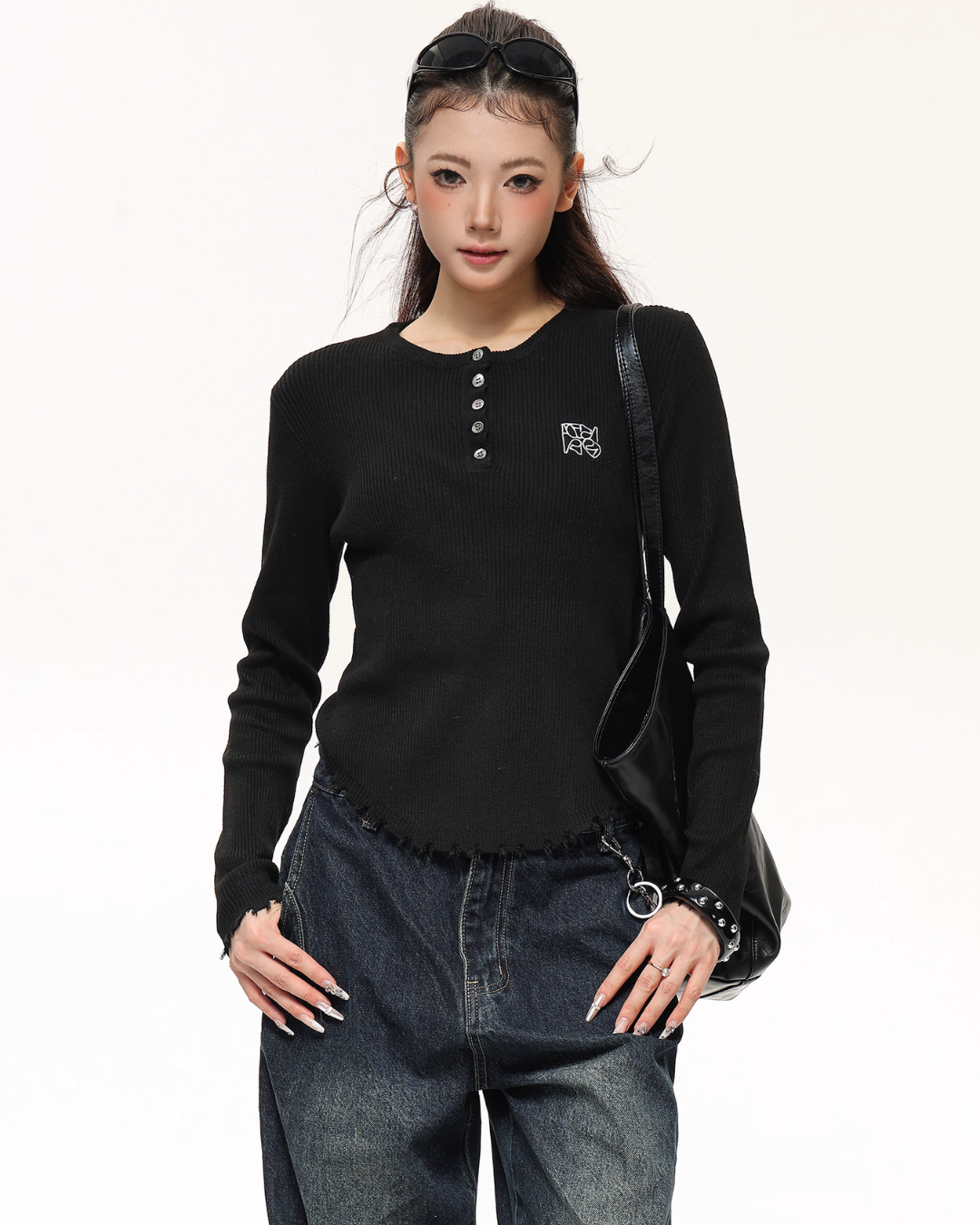 Half-Button Tight Top ACS0296