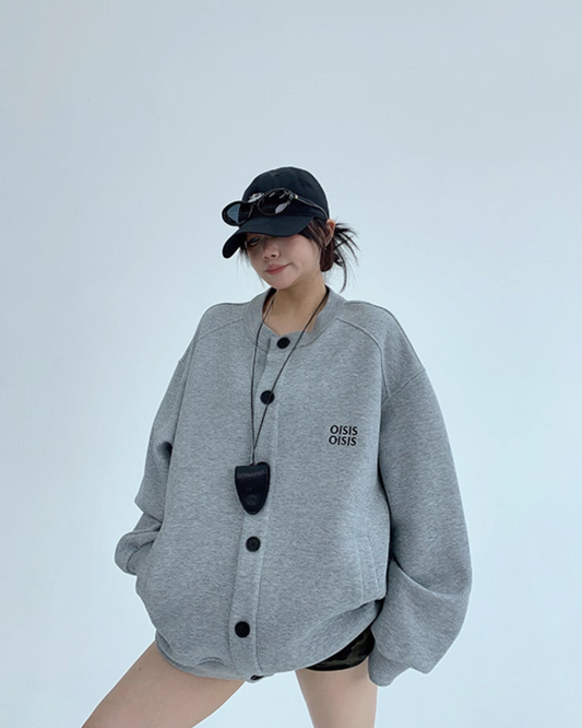 Round Neck Loose Cardigan YLS0891