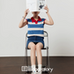Marine Sleeveless Knit Top / Denim Mini Skirt LLA0505