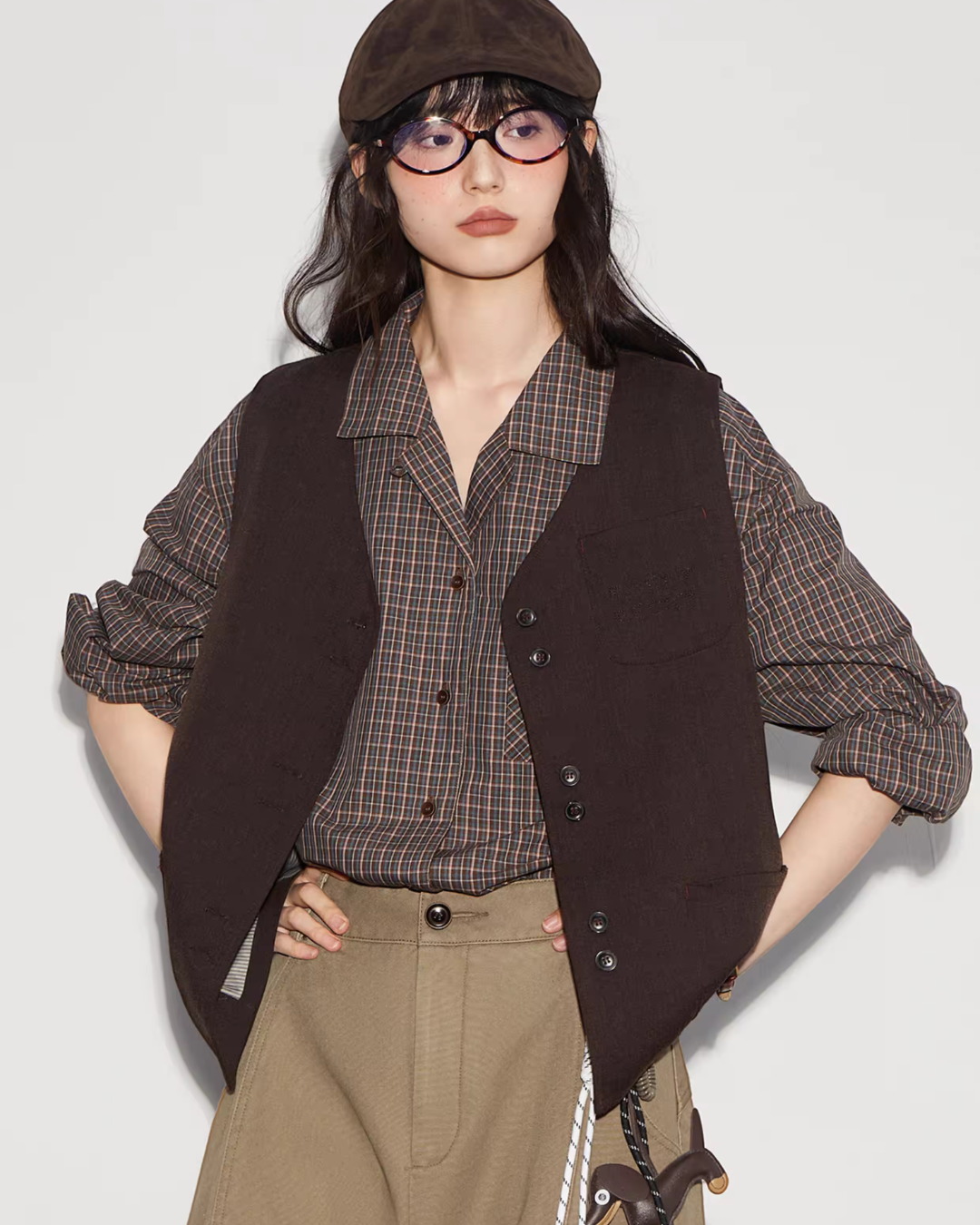 Vintage Wool Vest / Wool Knee-Length Shorts BBK0004