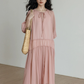 Feminine Tiered Long Dress VAS0197