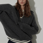 Collar Knit Casual Top RLZ0003