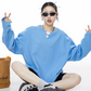 Henry Neck Long Sleeve Top ICM0078