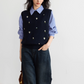 College Style Embroidered Knit Vest VAS0140