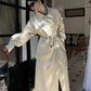 American Loose Glossy Trench Coat VCY0001