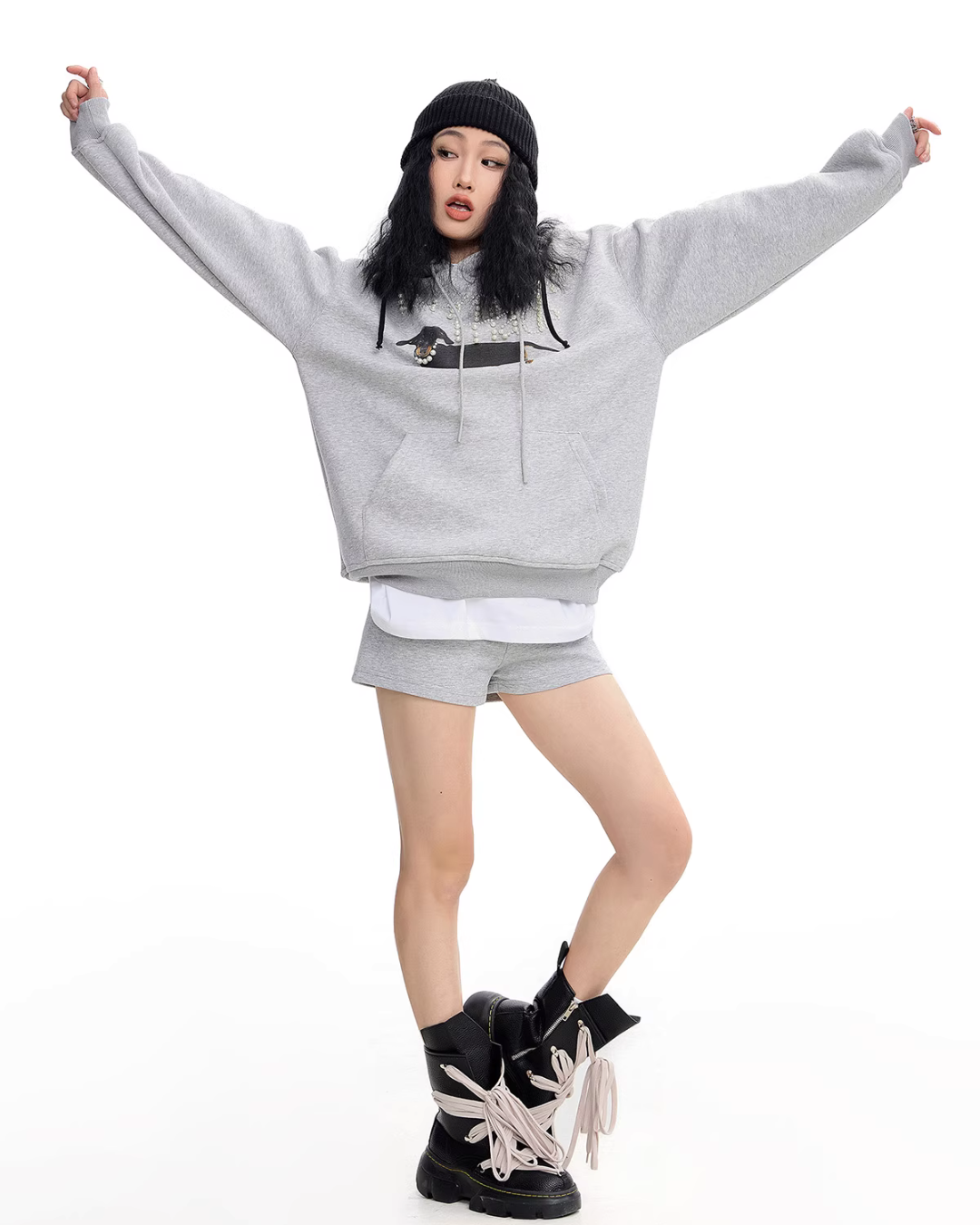 Dog Pearl Logo Sweat Hoodie ICM0090