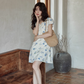Puff Sleeve Floral Mini Dress  SMS0021