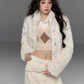 Stand Collar Fluffy Fur Jacket TRK0009