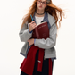 Plaid Spliced Hood Hoodie / Mini Skirt / Flare Pants ASG0066