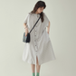 French Striped Shirt Dress  AMU0038