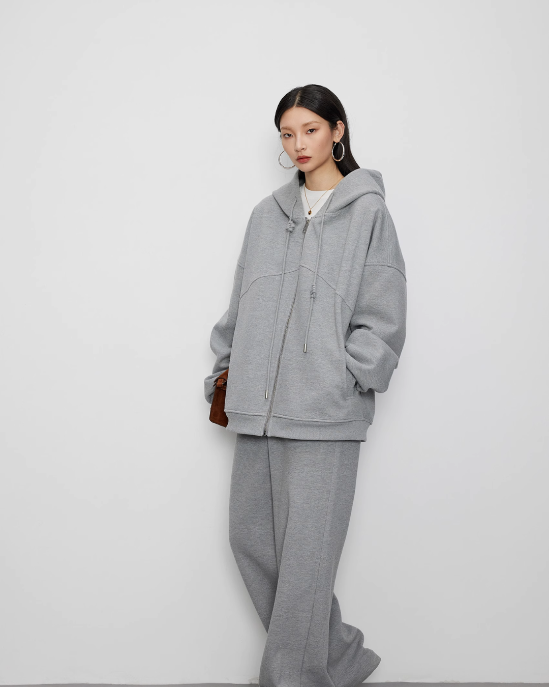 Loose Zip Hoodie / Loose Wide Pants JLC0011