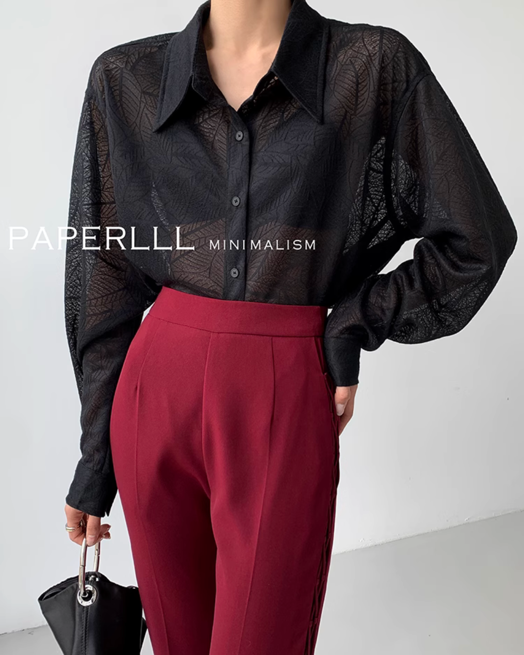 Sheer Long Sleeve Shirt PPR0012