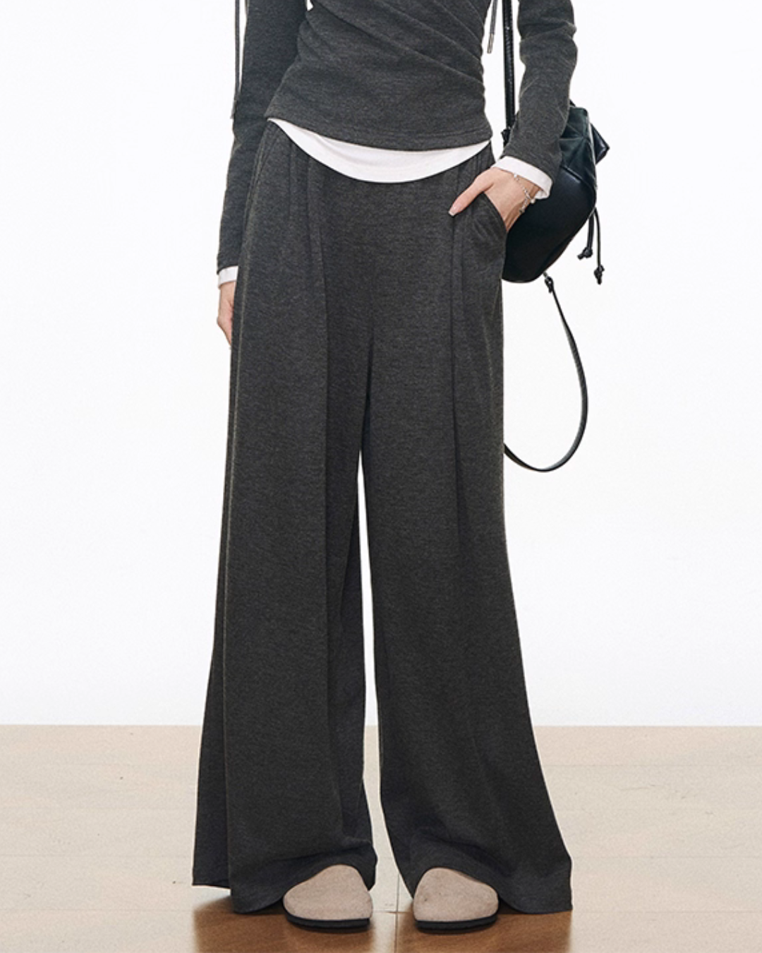 Drape Hood Top / Long Loose Skirt / Wide Pants WEO0073
