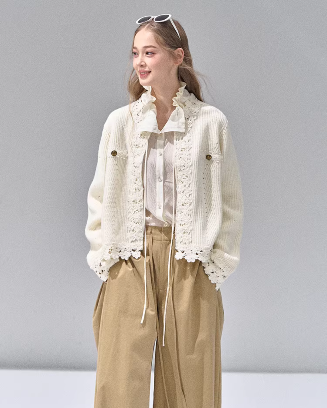 Flower Lace Knit Cardigan RCR0009