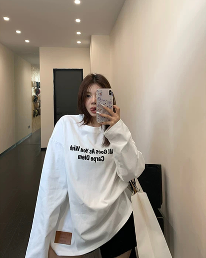 Logo Oversized Long-Sleeve T-Shirt YLS1061