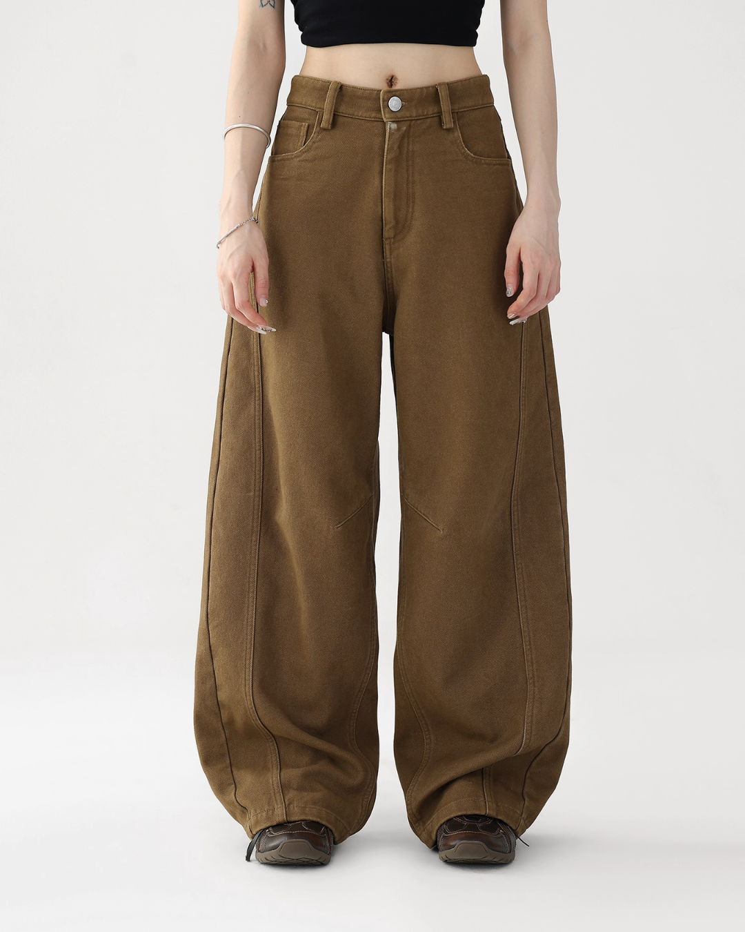 Curved Loose Wide Pants ACS0323