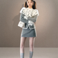 Volume Fur Jacket & Mini Skirt UNP0007