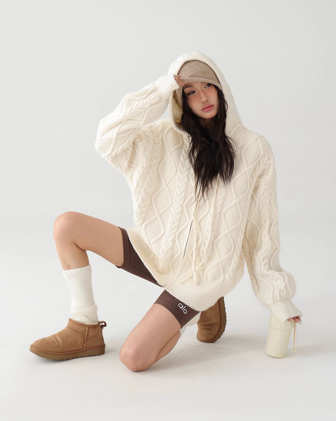 Cable Knit Hoodie ACS0280