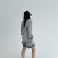 Gradient Loose Long Sleeve Top / Half Pants YLS0885