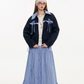 Retro Check Patchwork Jacket / A-Line Skirt MDB0011