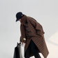 Stand Collar Paid Long Coat YLS0661