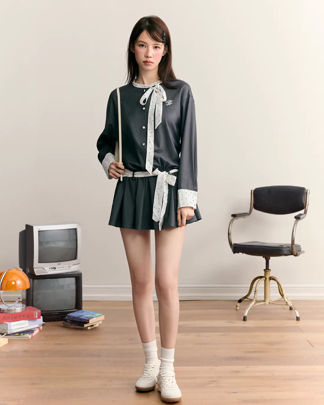 Striped Long Sleeve Dress MST0001