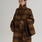 Plaid Long Wool Coat SRS0390
