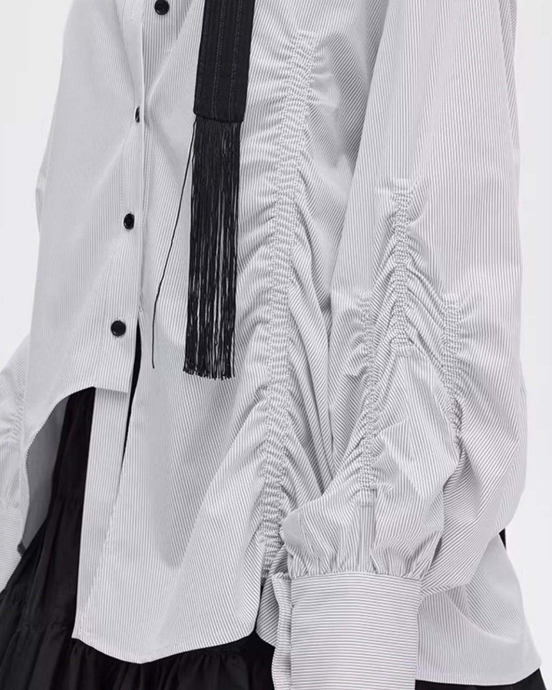 Bamboo Irregular Long-Sleeve Shirt SHN0021