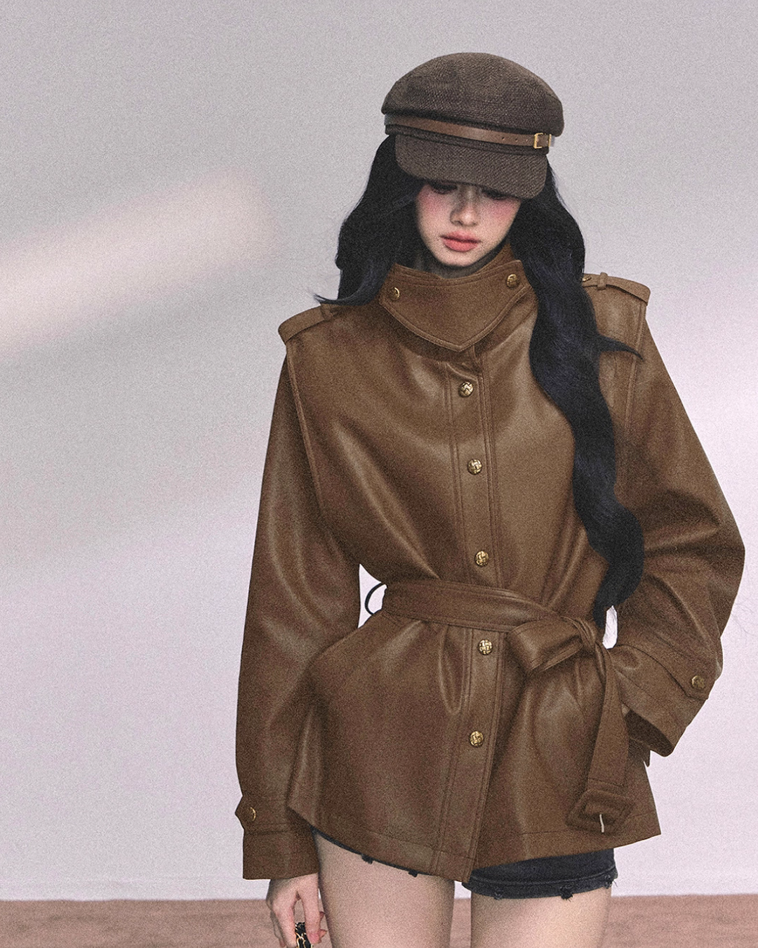 Retro Oversized Leather Jacket LAS0048