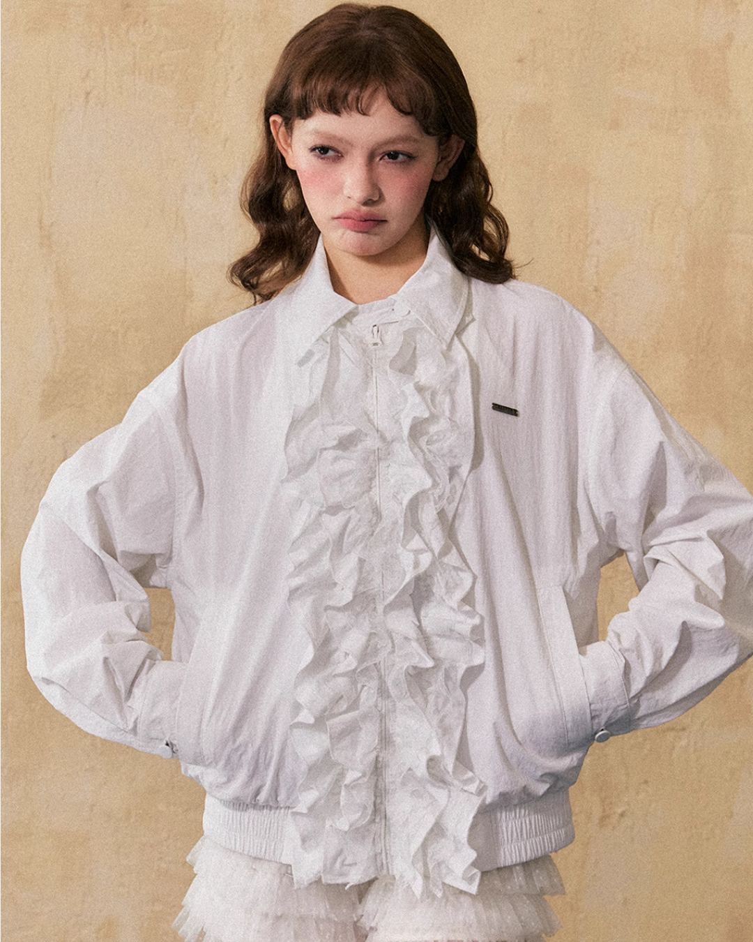 Ruffle Design Girly Jacket EZK0061