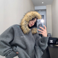 Fur Hood Knit Hoodie YLS0979