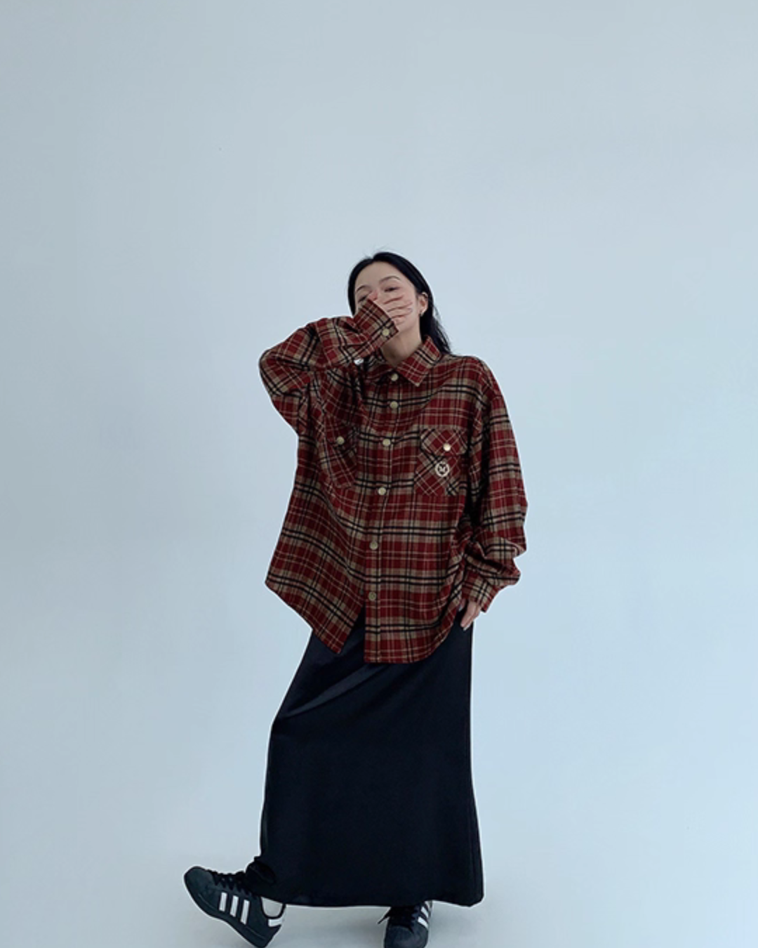 Oversized Check Shirt YLS0900