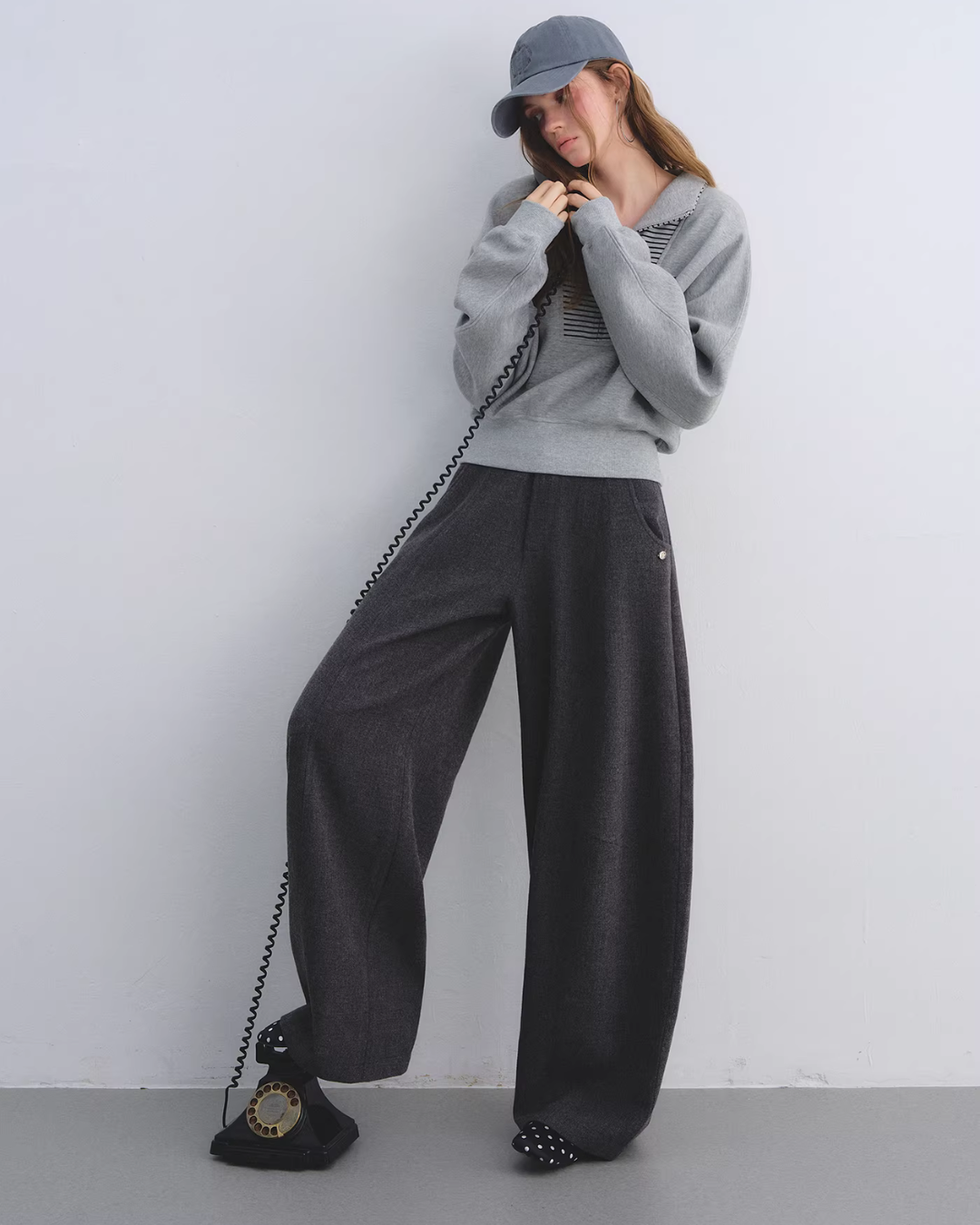 Striped Half-Zip Pullover Hoodie ASG0081