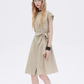 Flap Pocket French Sleeve Shirt Dress SHN0037