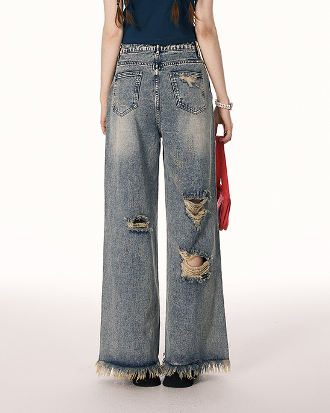 High Waist Wide Leg Denim IMO0061