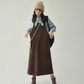 Blue Stripe Shirt / Wide Denim Pants / Corduroy Overall Skirt AMU0033