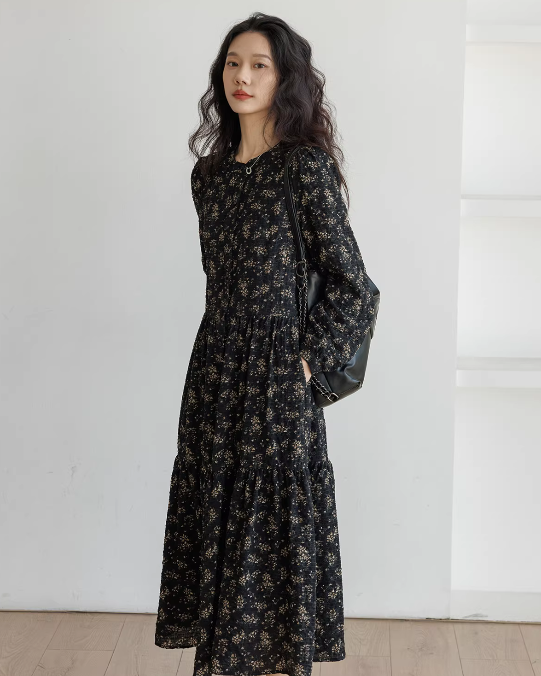 Floral Tea-Length Dress VAS0191