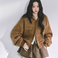 Wool Blazer Jacket/Mini Skirt/Frill Lace Blouse LAS0042