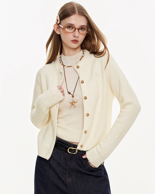 Round Neck Knit Cardigan MDB0009