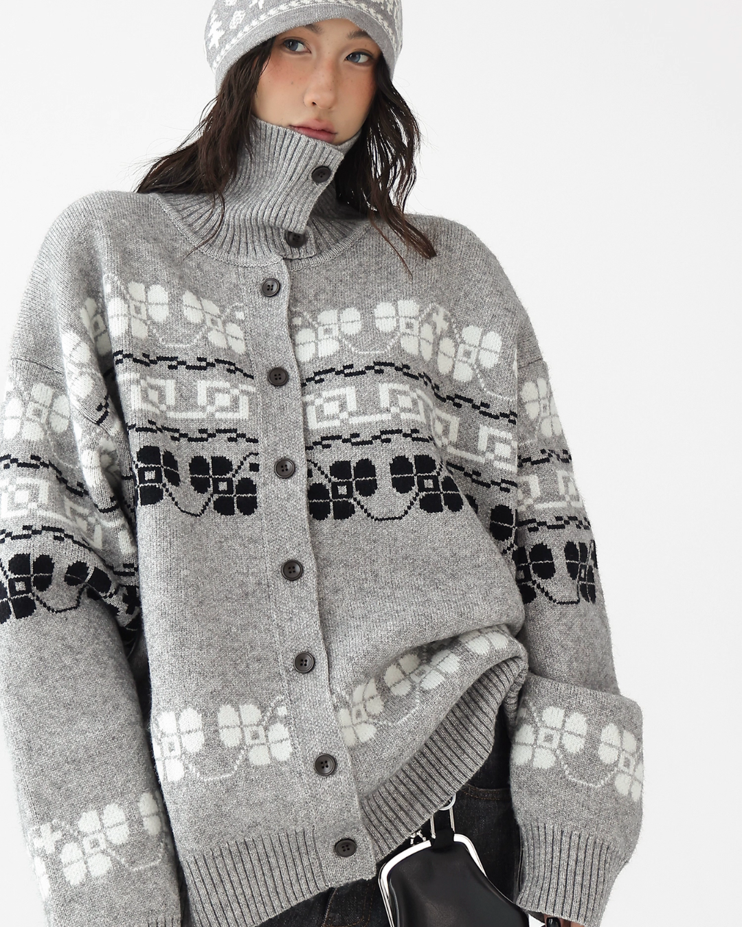 Jacquard High Neck Knit ACS0322