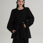 Collarless Belt Coat SRS0374