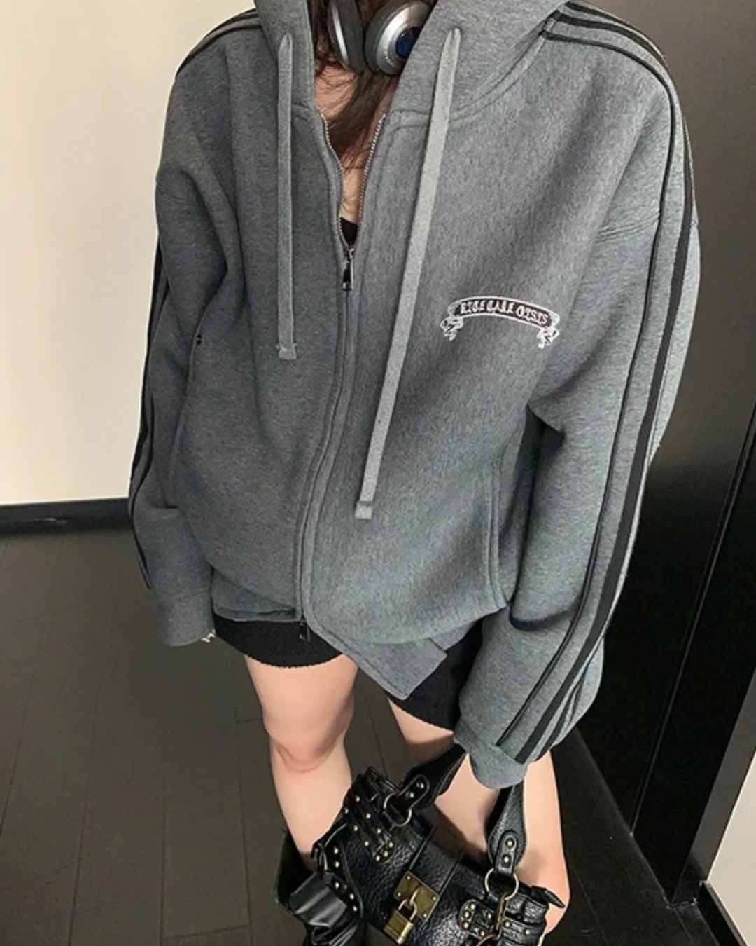 Side Line Double Zip Big Hoodie YLS1053