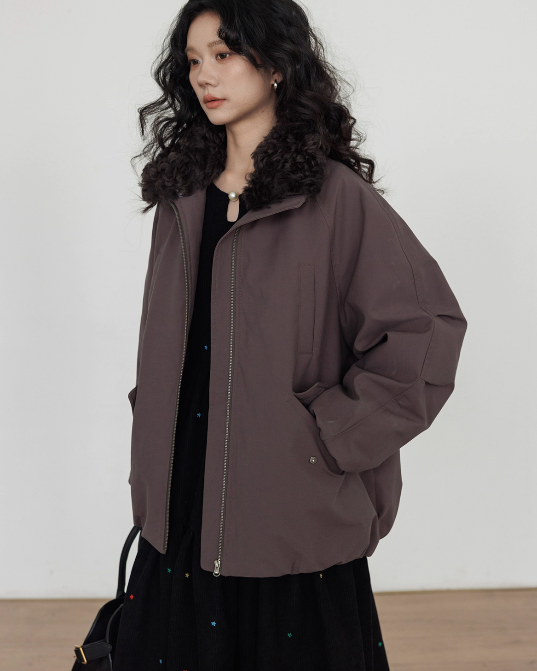 Wool Collar Vintage Jacket VAS0173